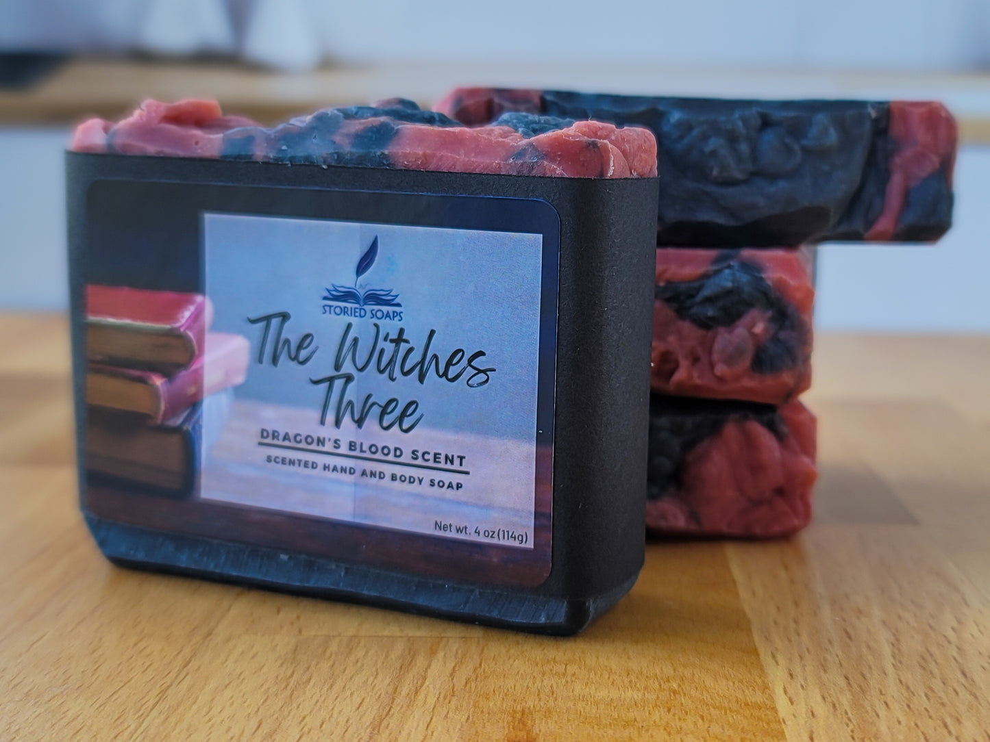 The Witches Three by Storied Soaps - Dragon's Blood Scented scented Bar Soap