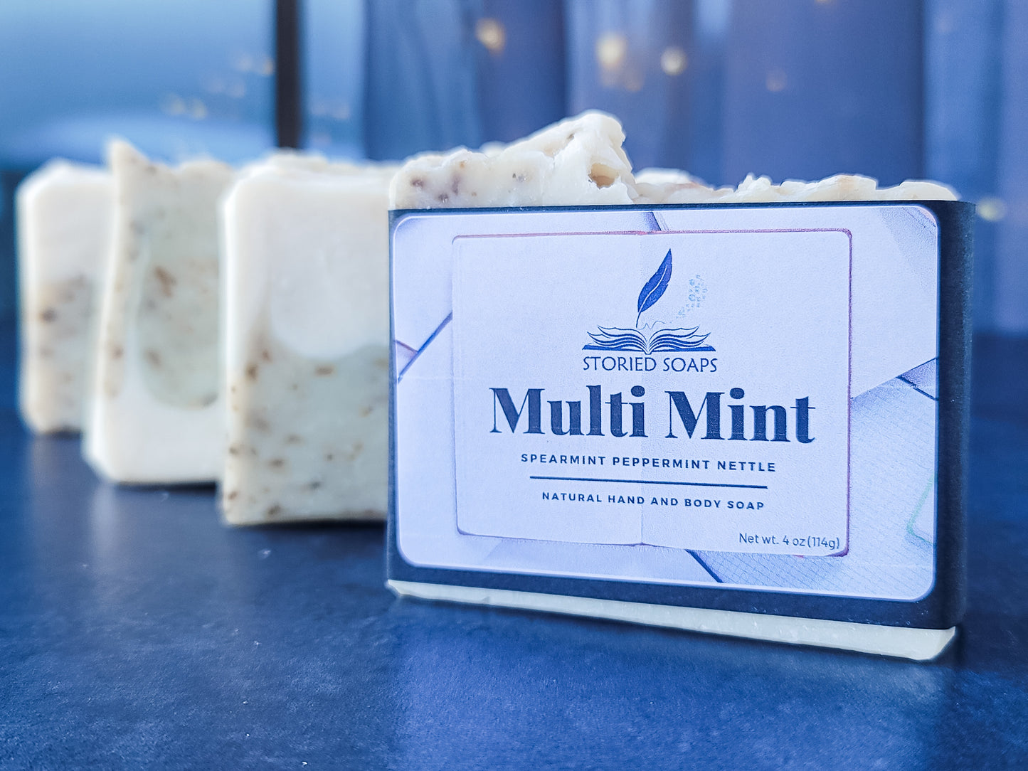 Multi Mint by Storied Soaps - Peppermint Spearmint Hand and Body essential oil soap bar - DISCONTINUED