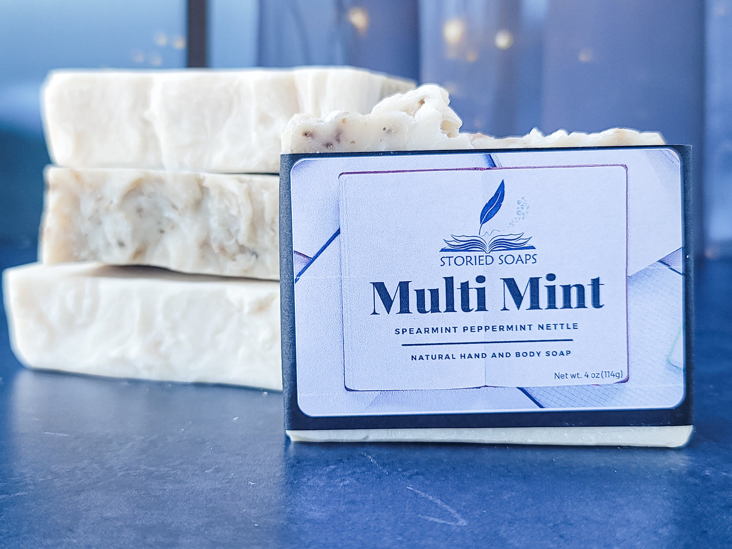 Multi Mint by Storied Soaps - Peppermint Spearmint Hand and Body essential oil soap bar - DISCONTINUED