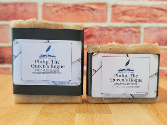 Philip, The Queen's Rogue Soap (Cinnamon, Clove, Lemon, Rosemary, Eucalyptus)