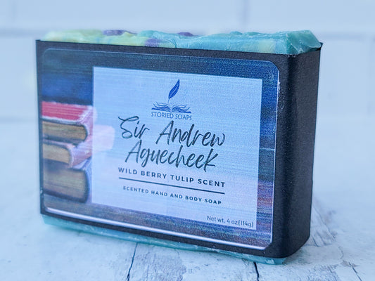 Sir Andrew Aguecheek by Storied Soaps - Wild Berry Tulip Scented Soap - DISCONTINUED