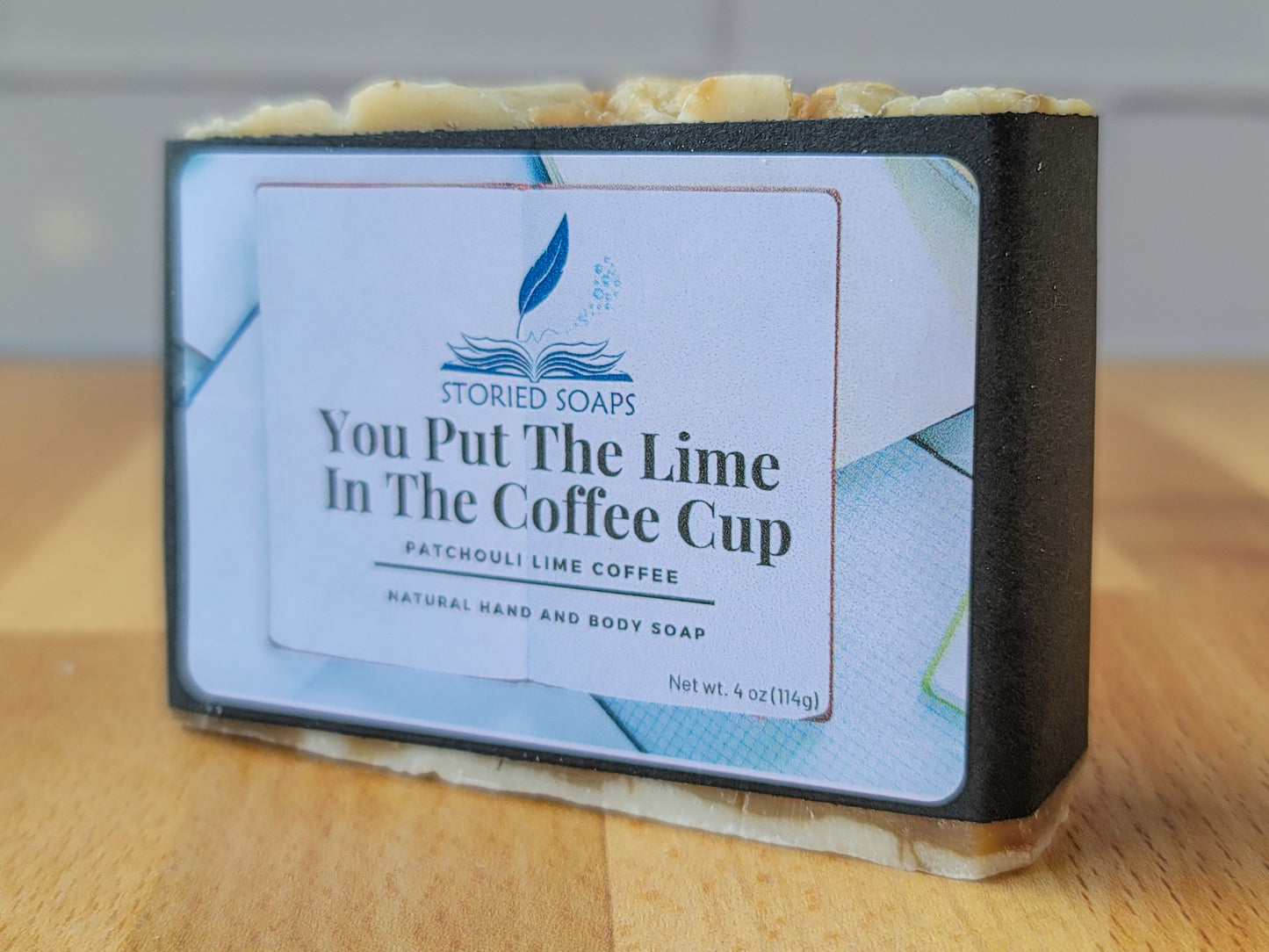 You Put the Lime in the Coffee Cup (and you shake it all up) - Lime Patchouli Coffee soap bar - DISCONTINUED