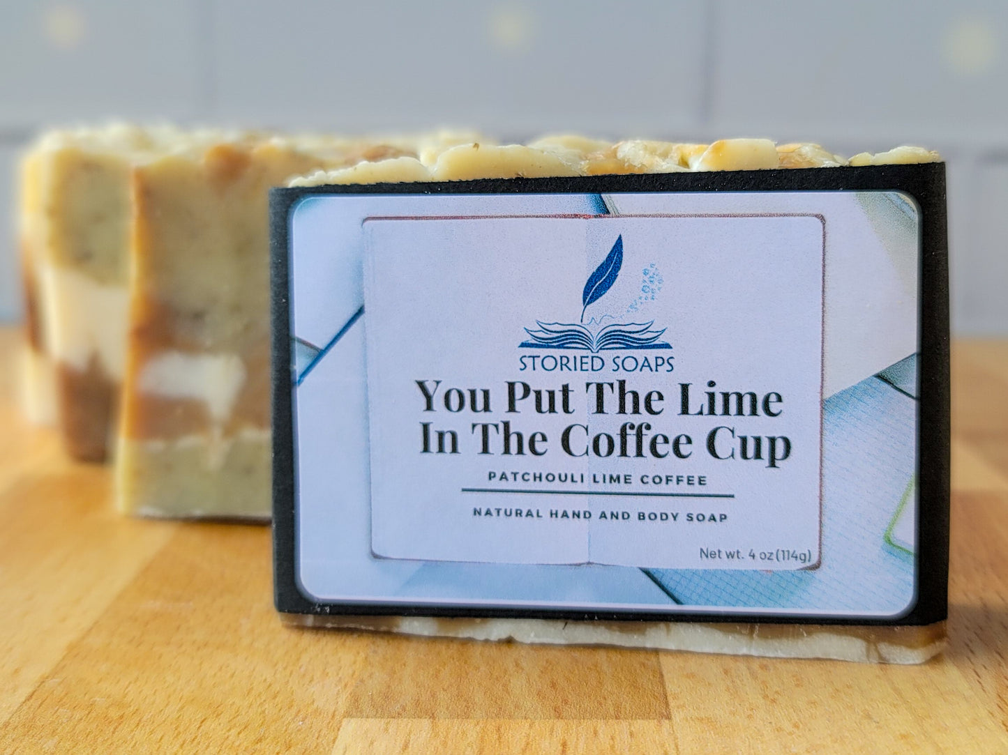 You Put the Lime in the Coffee Cup (and you shake it all up) - Lime Patchouli Coffee soap bar - DISCONTINUED