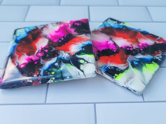 Painted Coaster Two Pack Sets