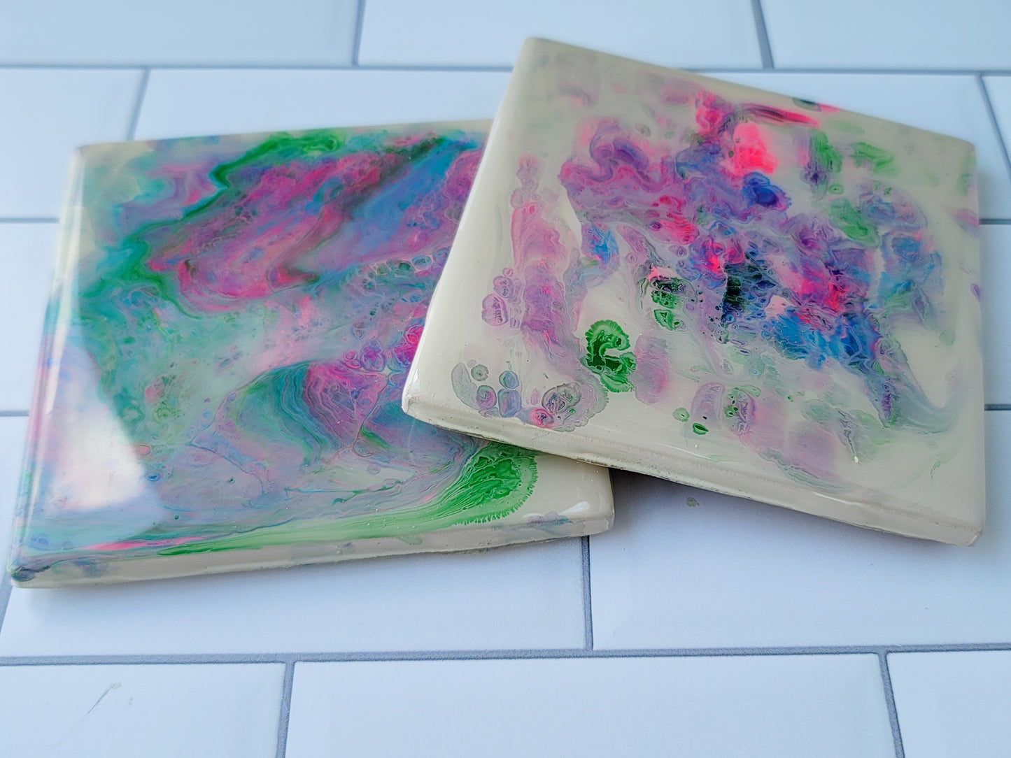 Painted Coaster Two Pack Sets