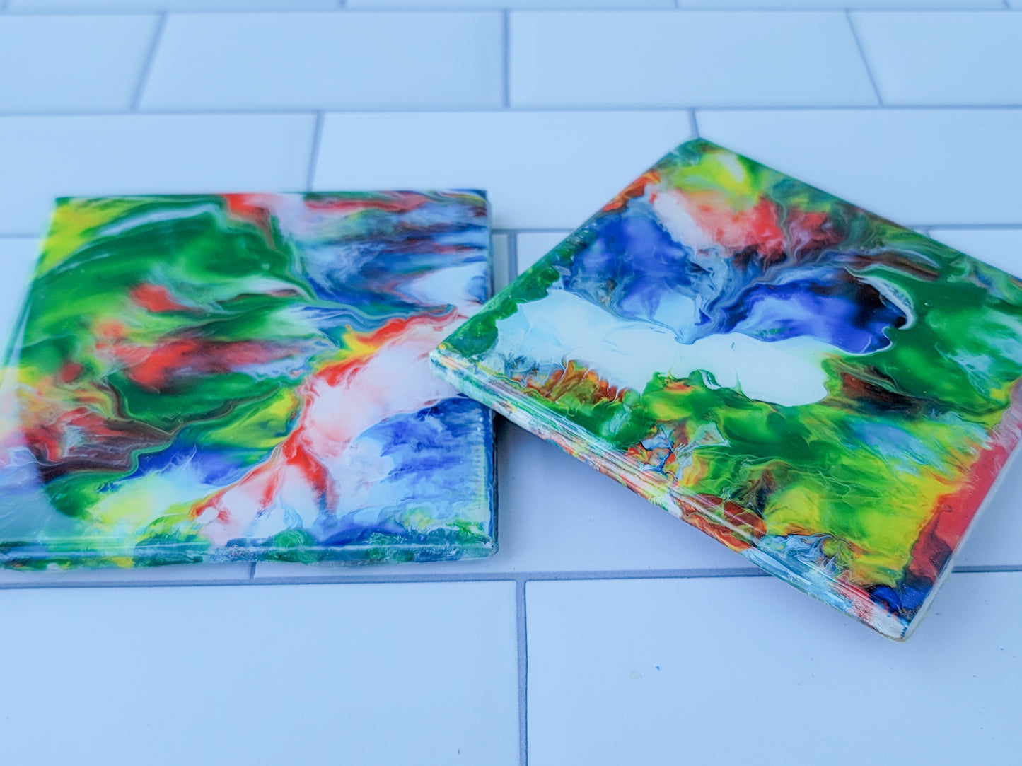 Painted Coaster Two Pack Sets