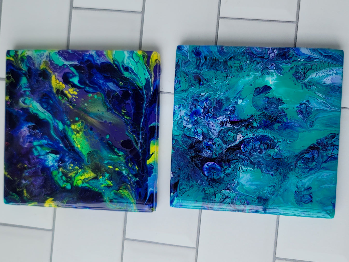 Painted Coaster Two Pack Sets