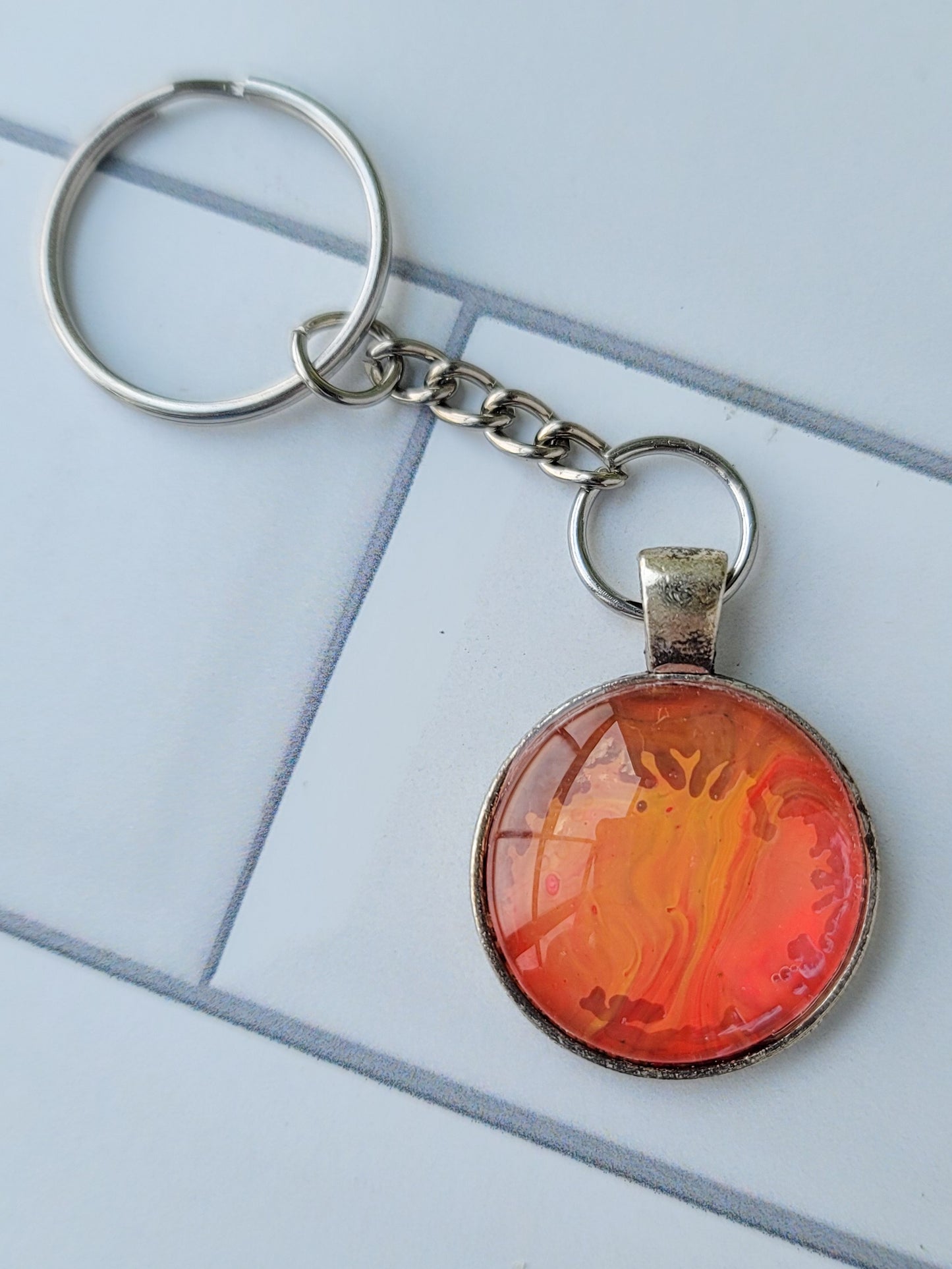 Fluid Art Key Chain