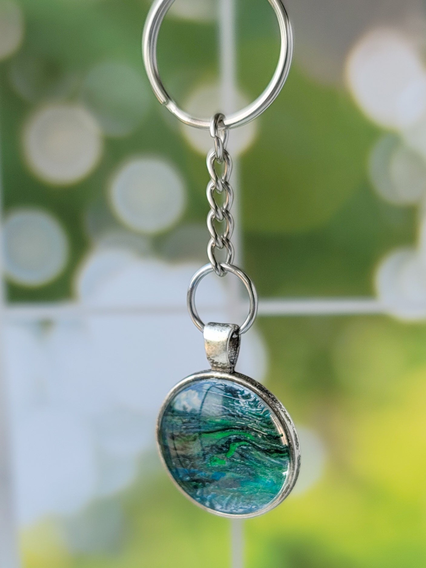 Fluid Art Key Chain