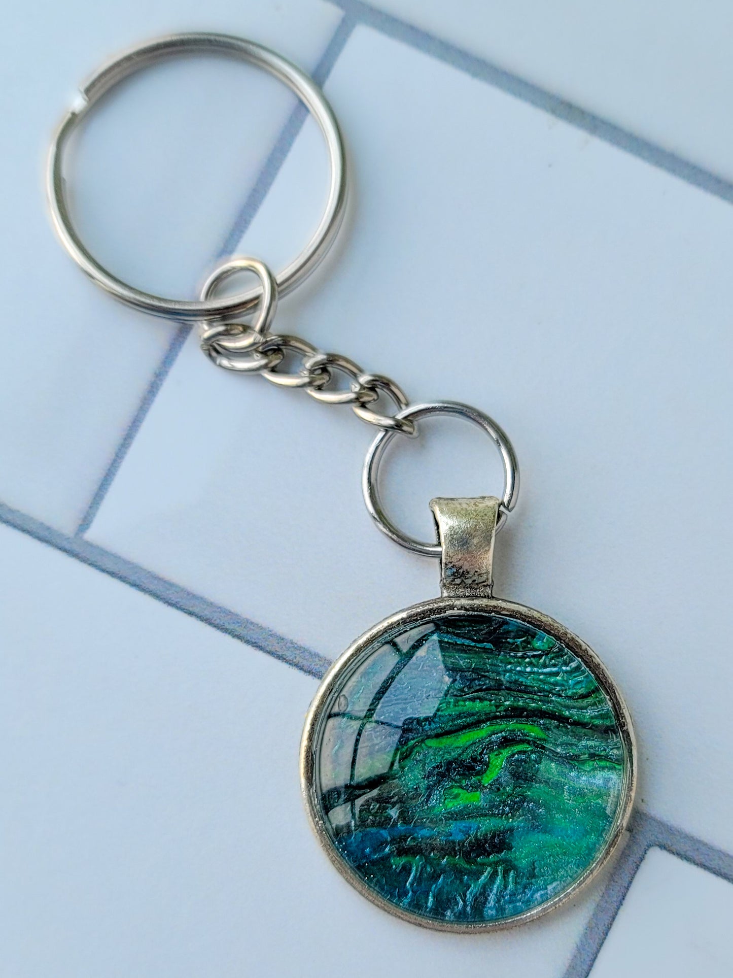 Fluid Art Key Chain