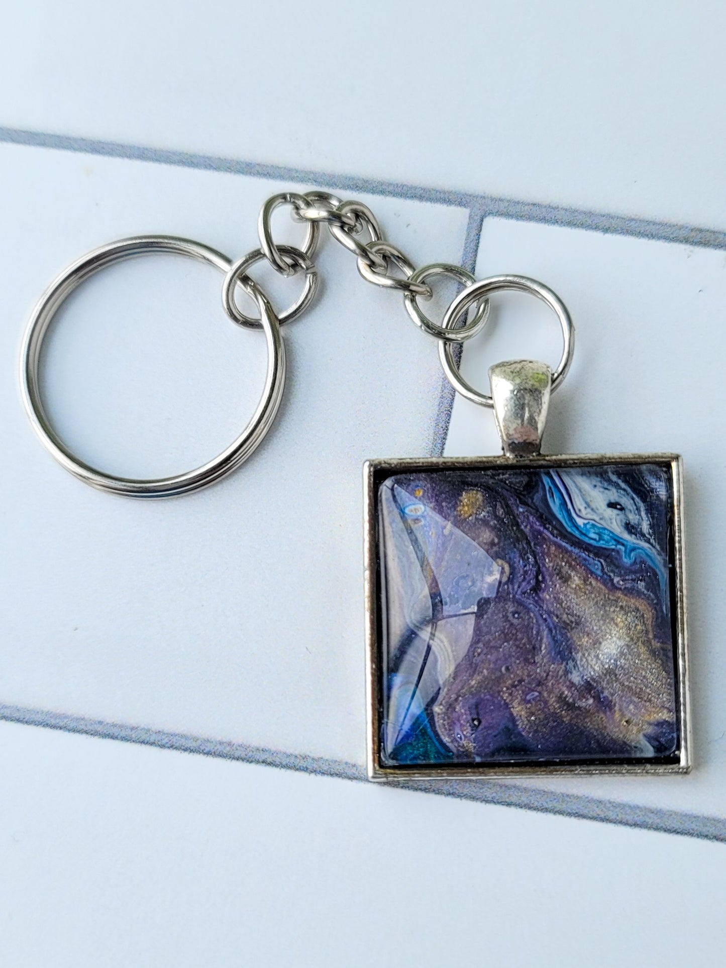 Fluid Art Key Chain