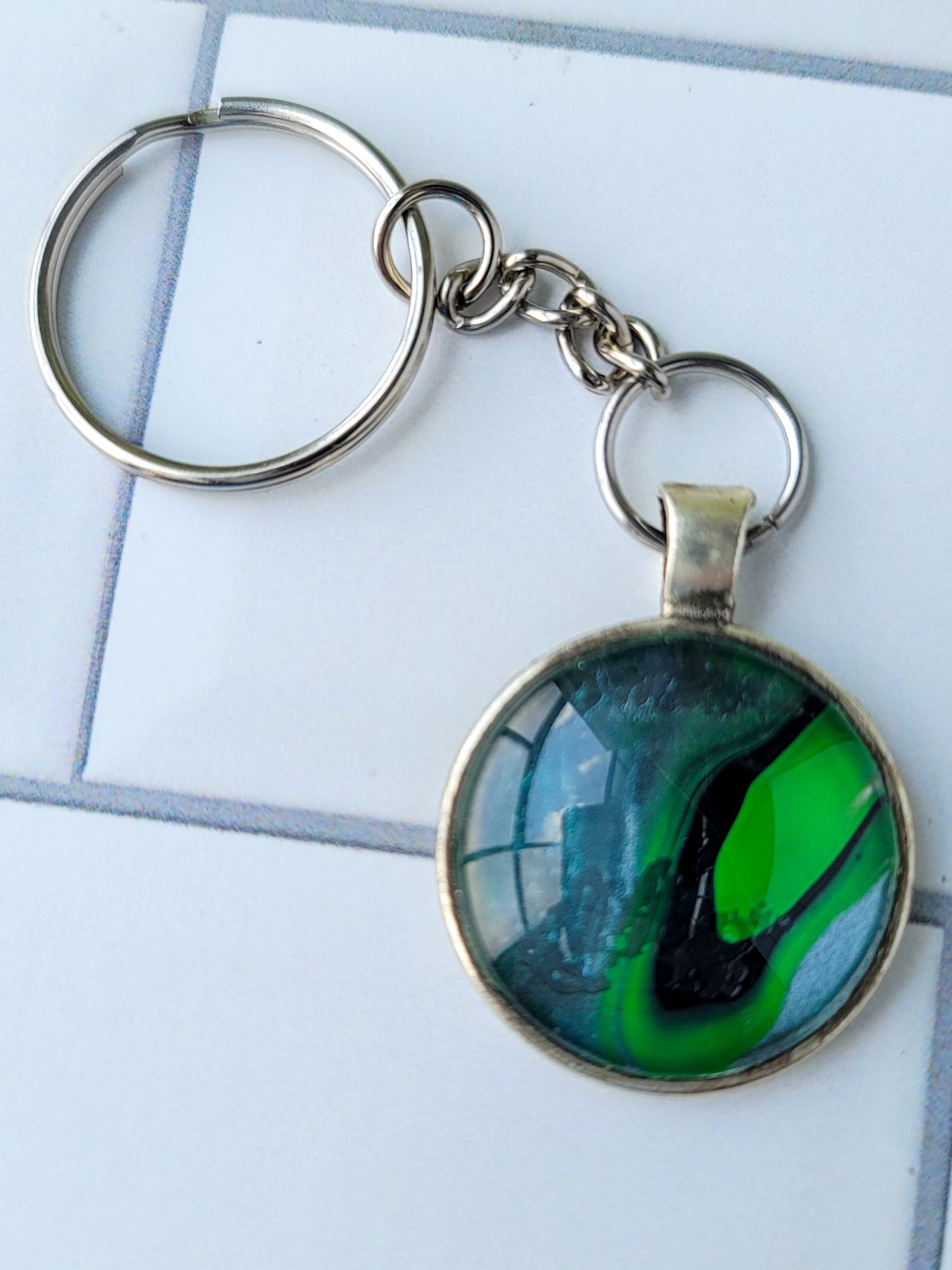 Fluid Art Key Chain