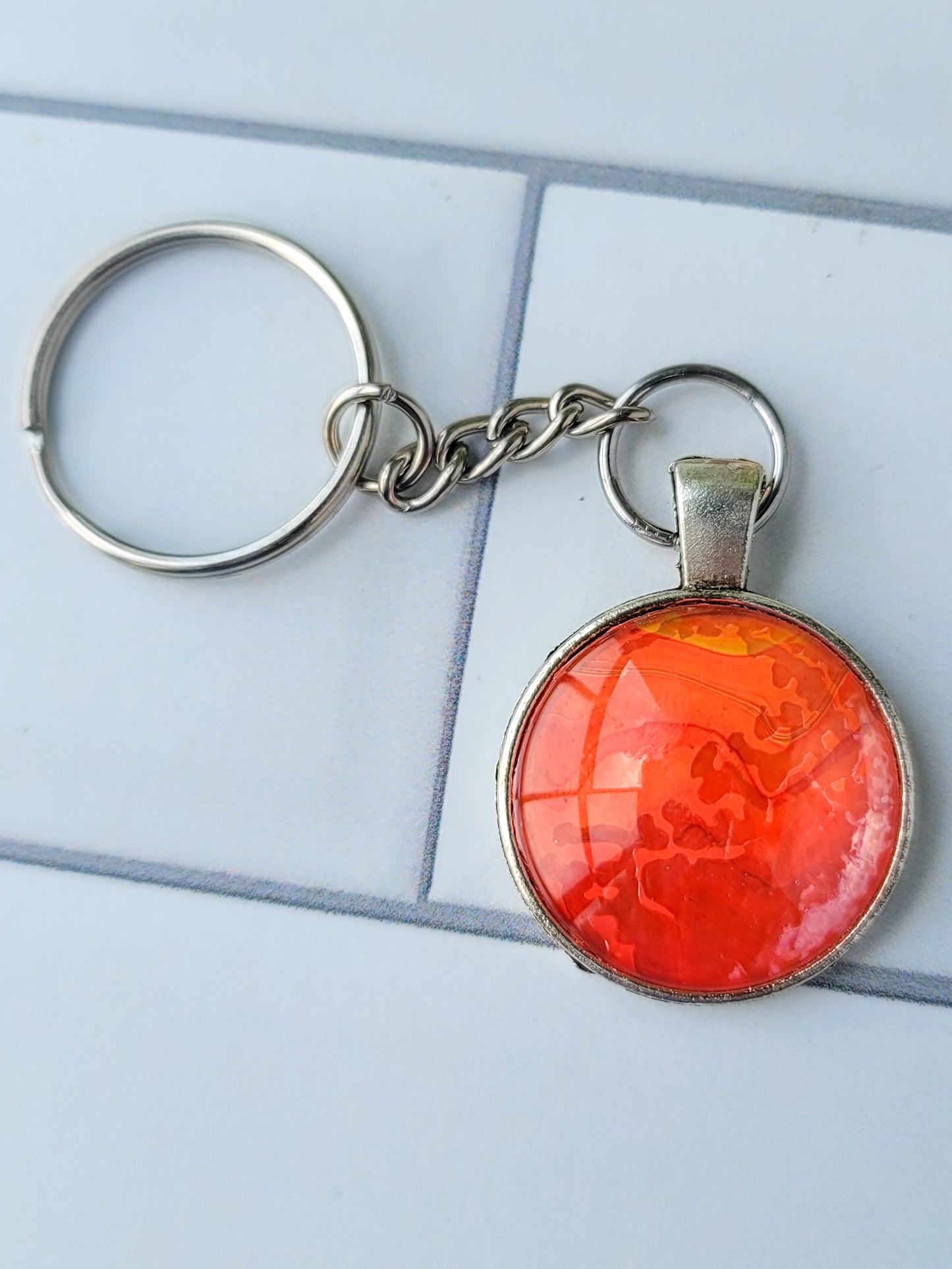 Fluid Art Key Chain