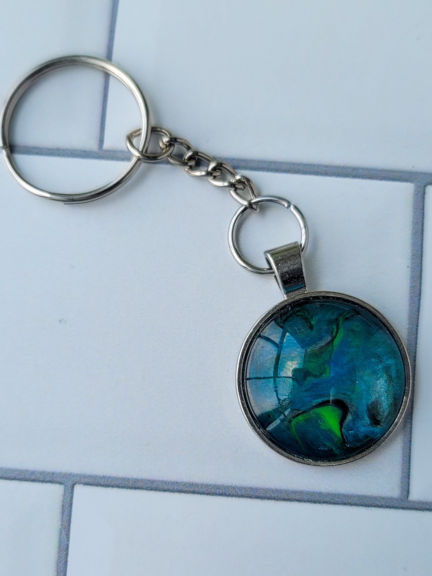 Fluid Art Key Chain