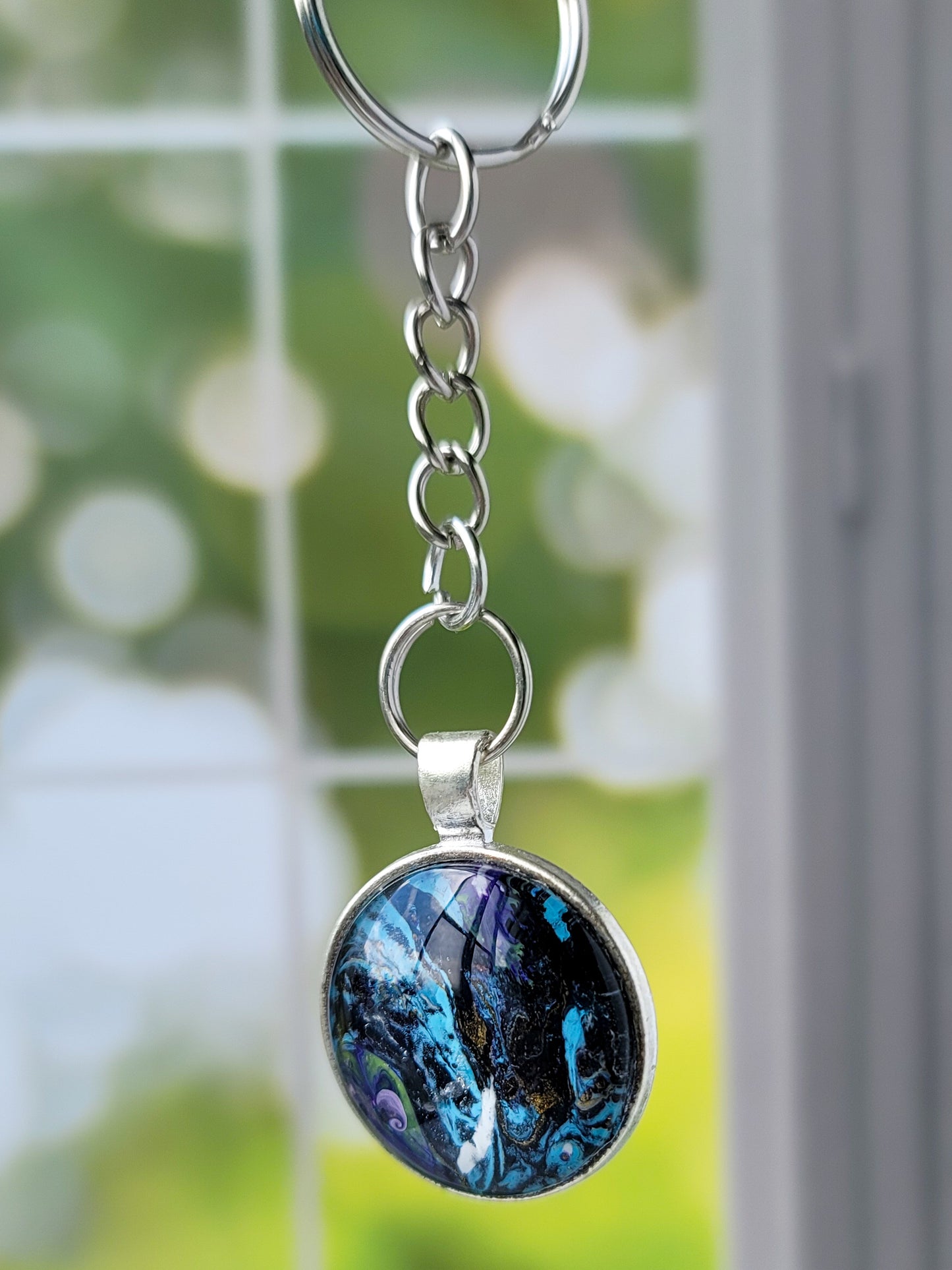 Fluid Art Key Chain