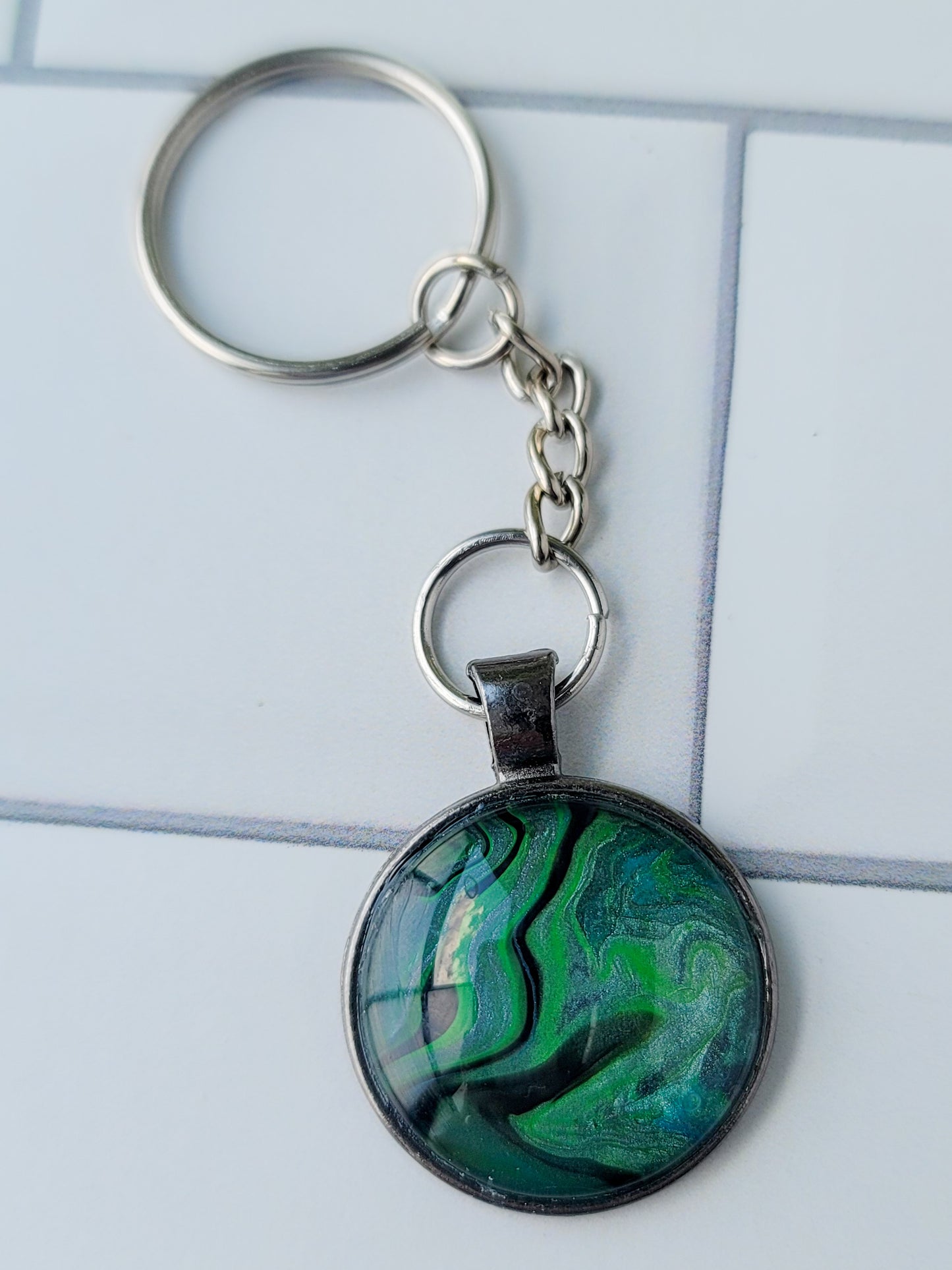 Fluid Art Key Chain