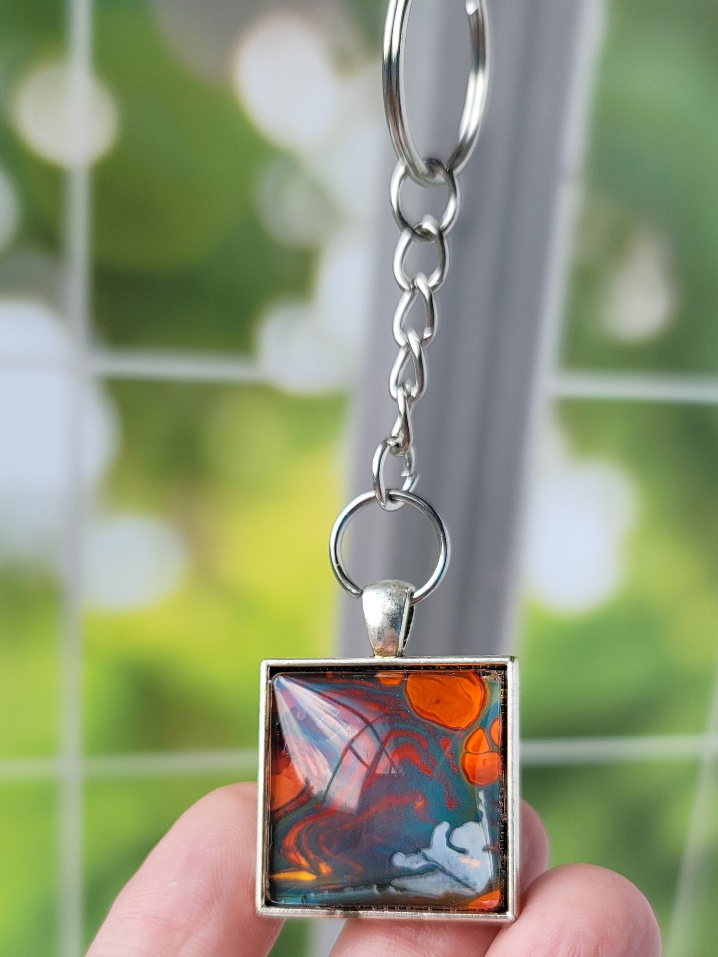 Fluid Art Key Chain