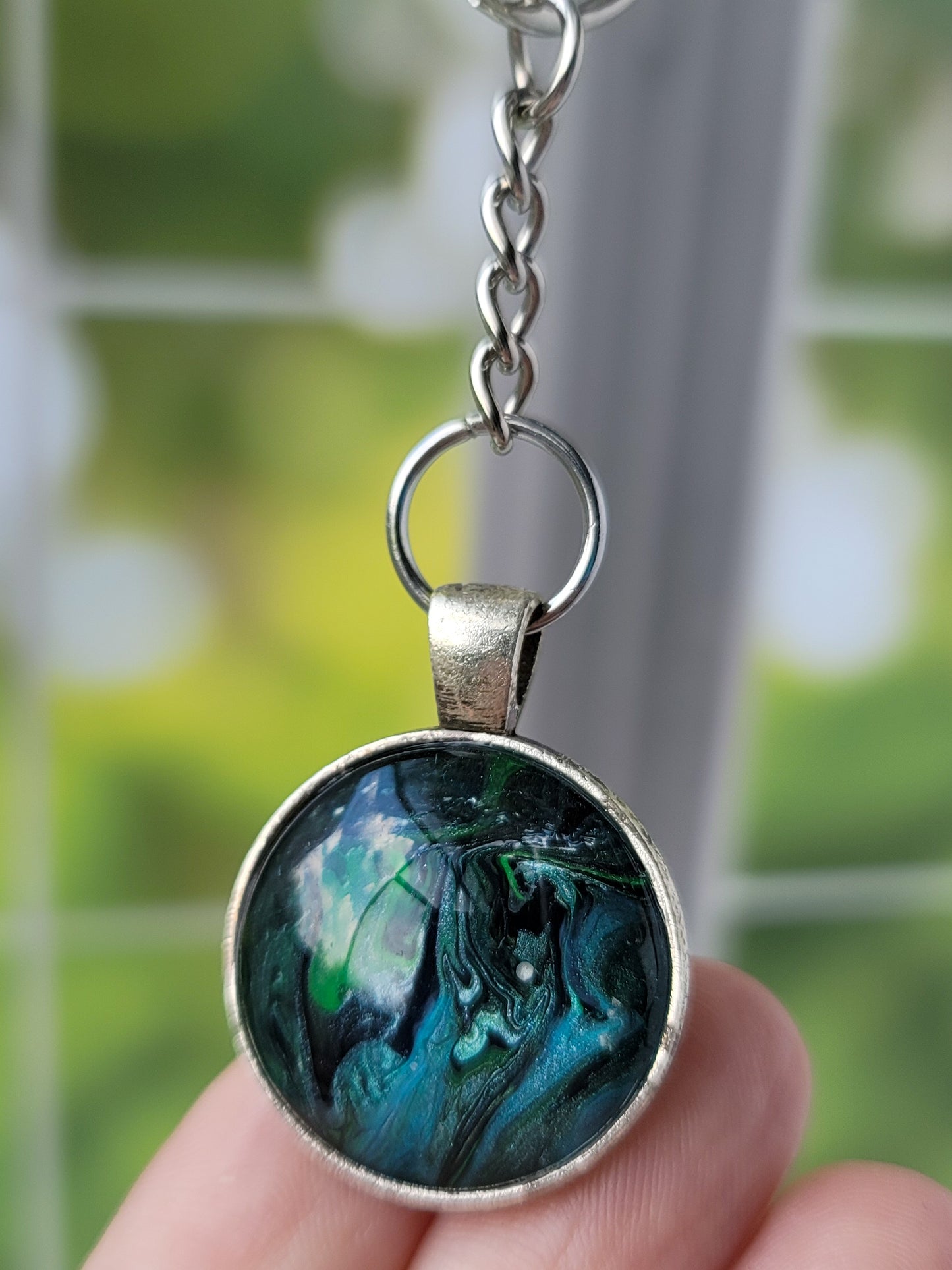 Fluid Art Key Chain