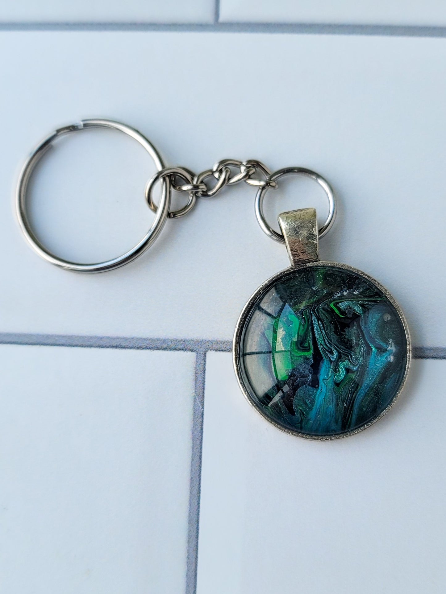 Fluid Art Key Chain