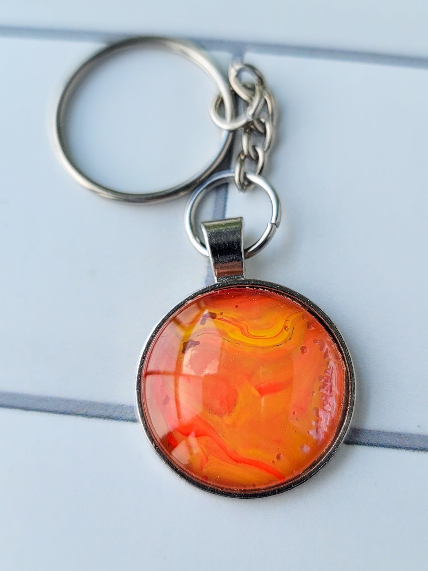 Fluid Art Key Chain