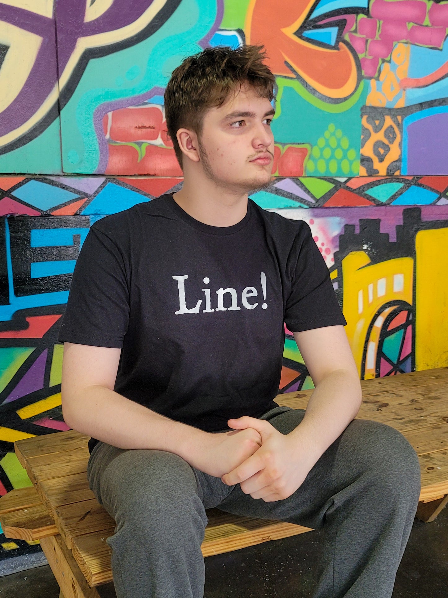 Line!! - #actorlife graphic t-shirt