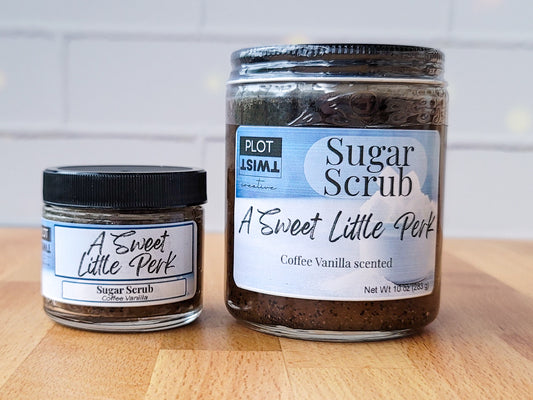 A Sweet Little Perk (Vanilla Coffee Scented) Sugar Scrub