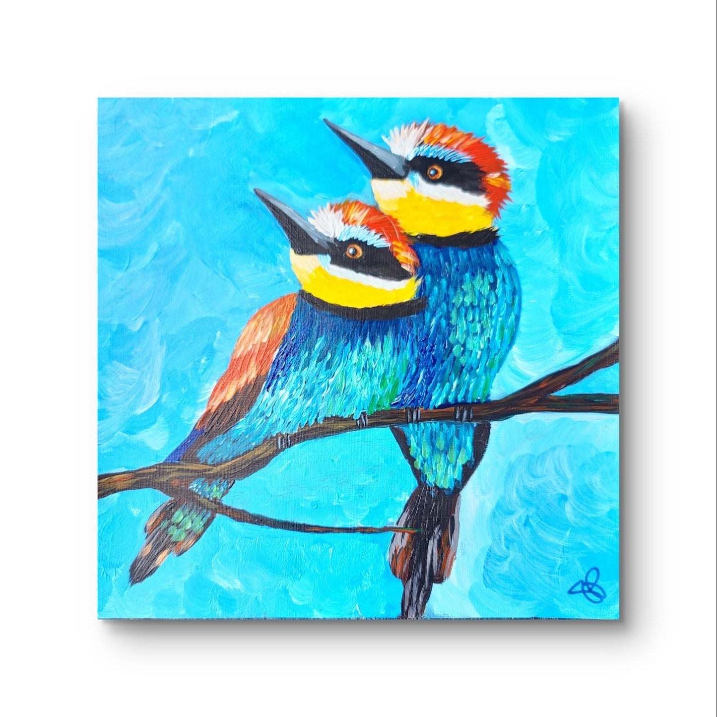 Birds of a feather - 12 x 12 acrylic painting