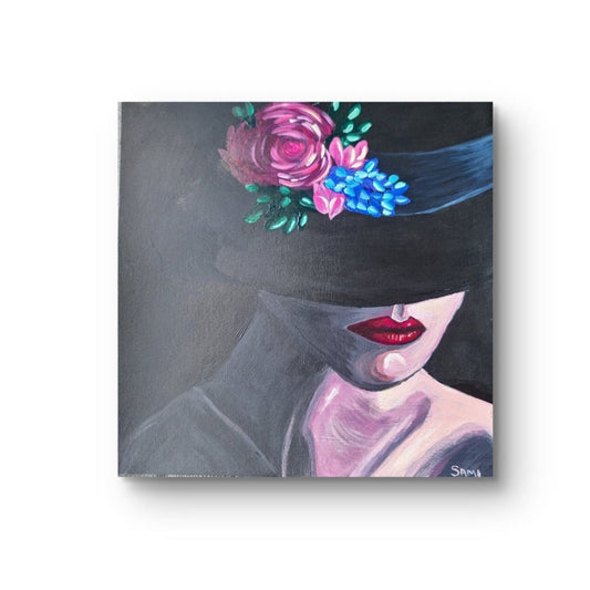 Dark Lady - 12 x 12 acrylic painting