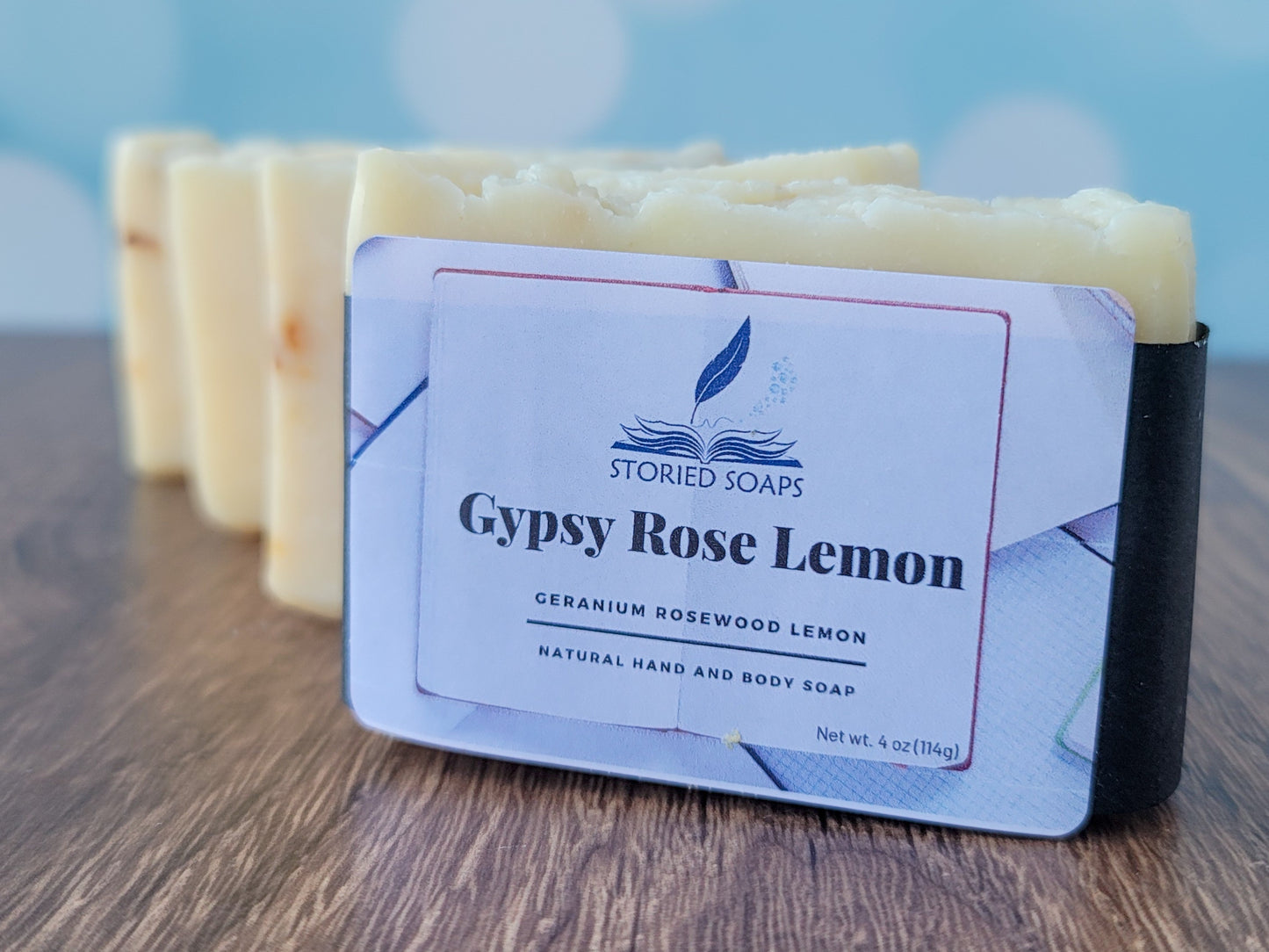 Gypsy Rose Lemon by Storied Soaps - Lemon Geranium Rosewood Hand and Body Soap (discontinued)