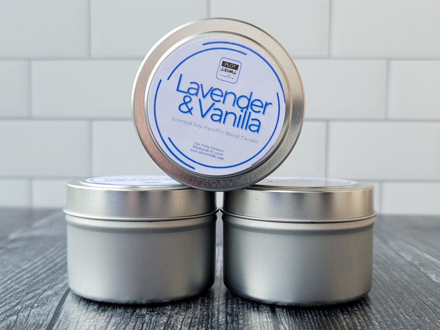 Travel Tin Candles (Soy-Paraffin Wax Blend)