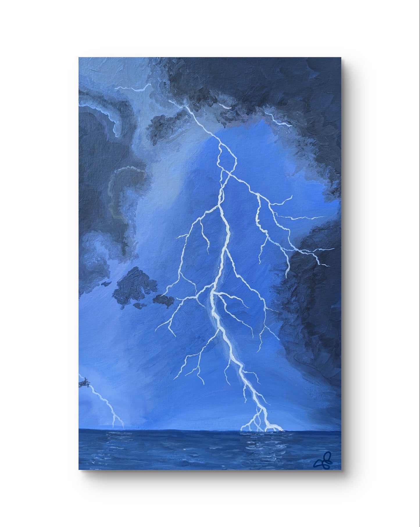 Lightening Strikes - 12 x 18 acrylic painting