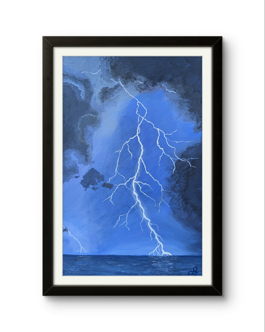 Lightening Strikes - 12 x 18 acrylic painting