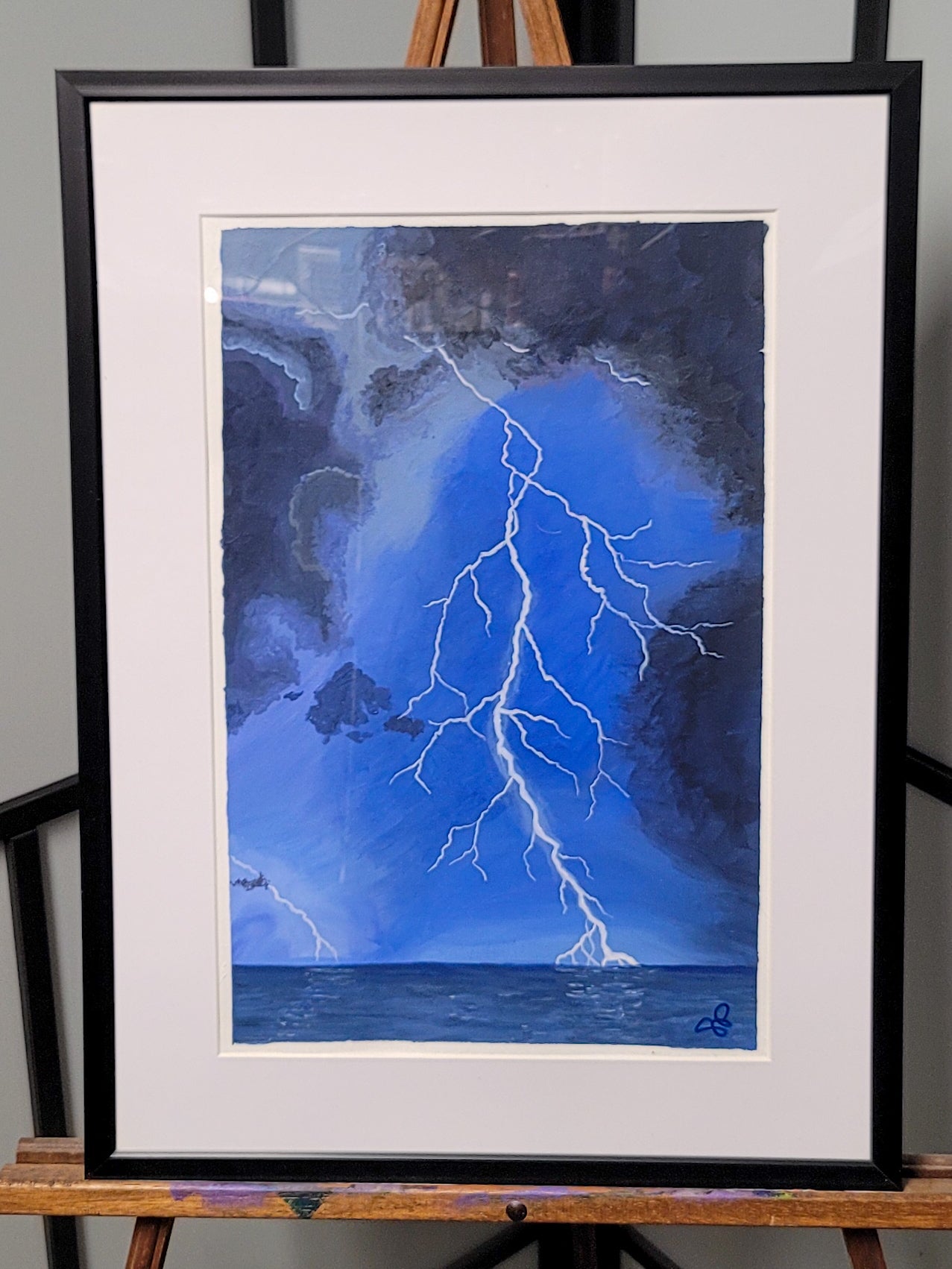 Lightening Strikes - 12 x 18 acrylic painting