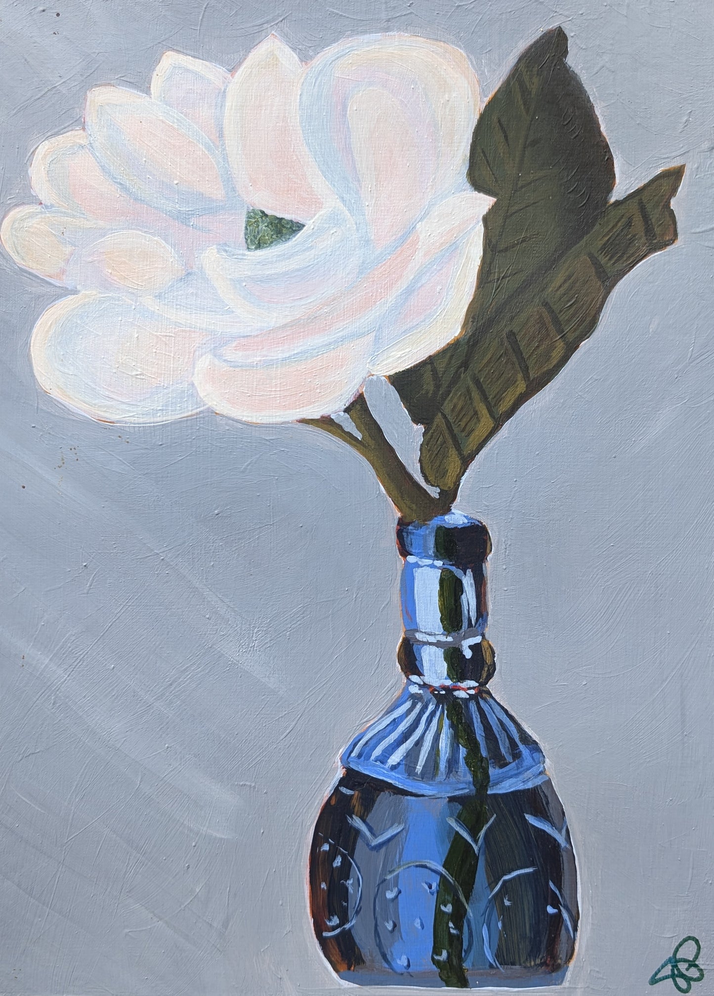 Magnolia - 9 x 12 in acrylic painting