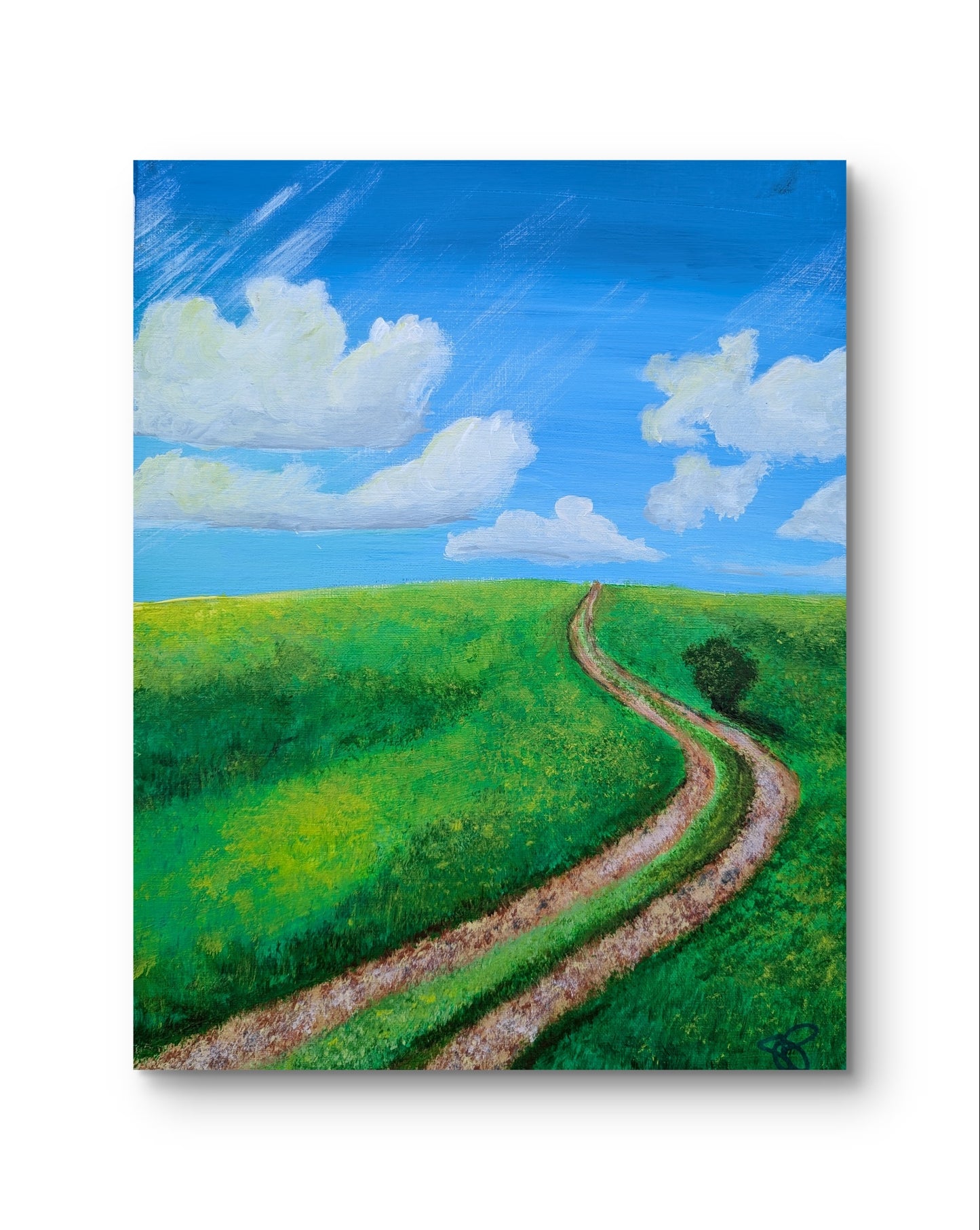 On the Right Path - 11 x 14 acrylic painting