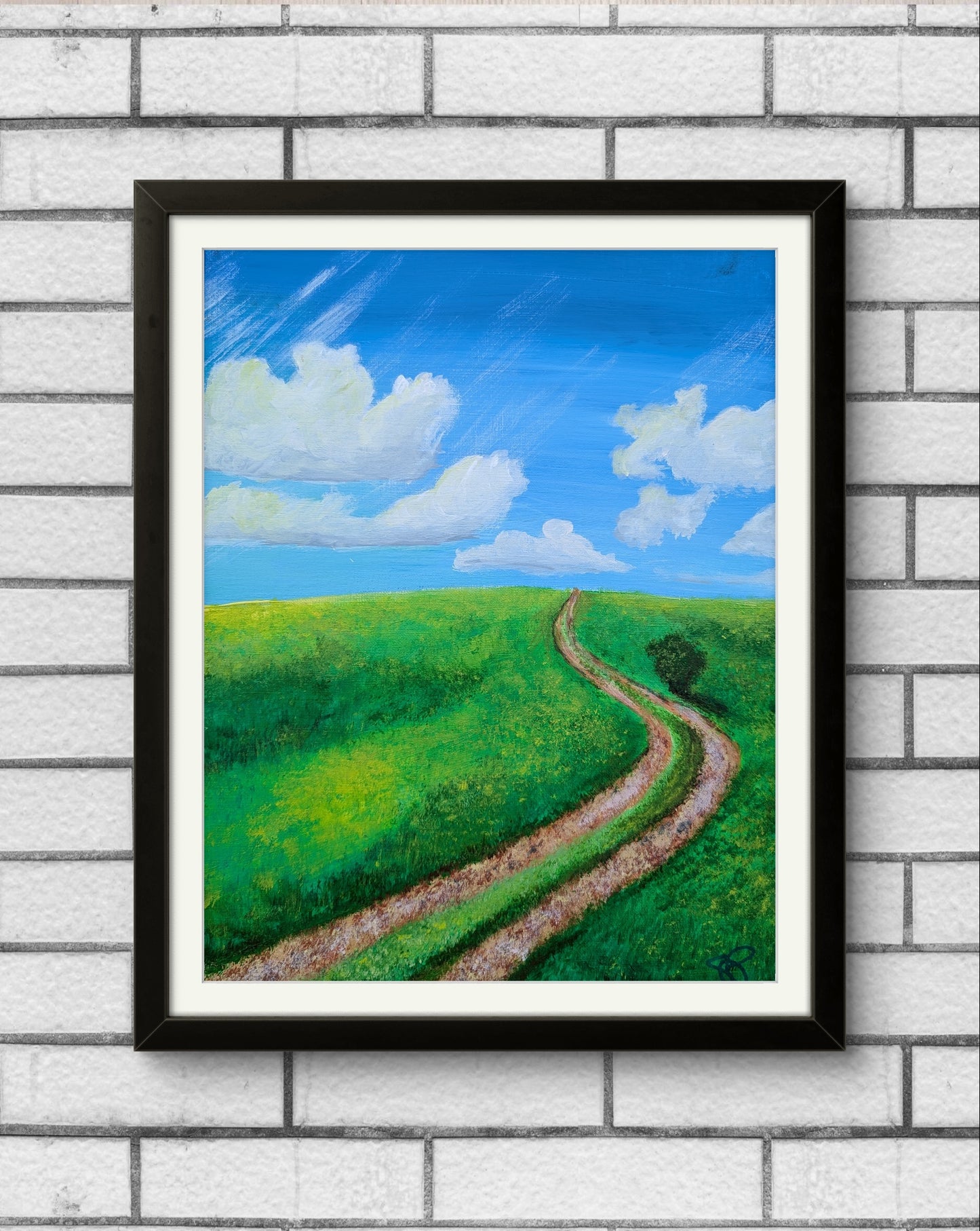 On the Right Path - 11 x 14 acrylic painting