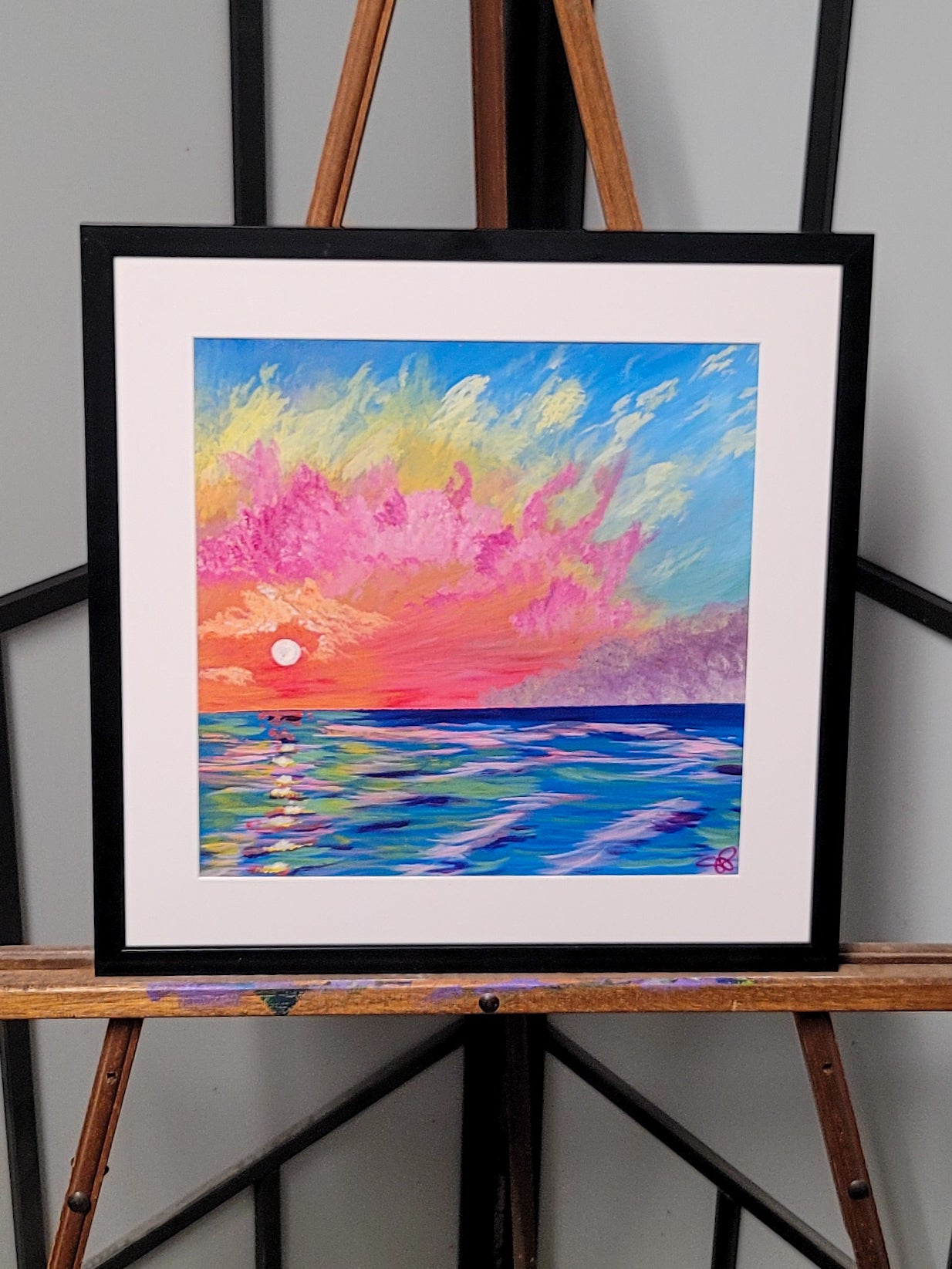 Pastel Sunset - 12 x 12 acrylic painting