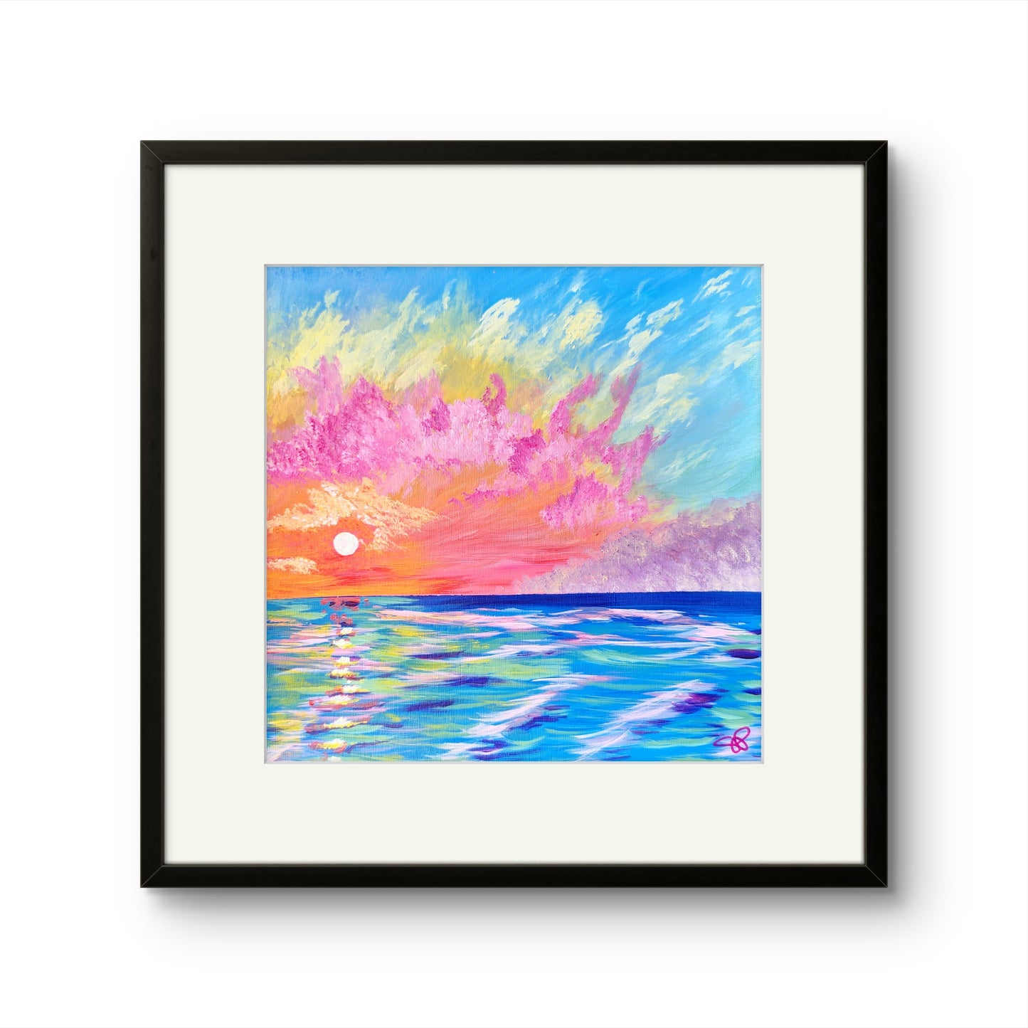 Pastel Sunset - 12 x 12 acrylic painting