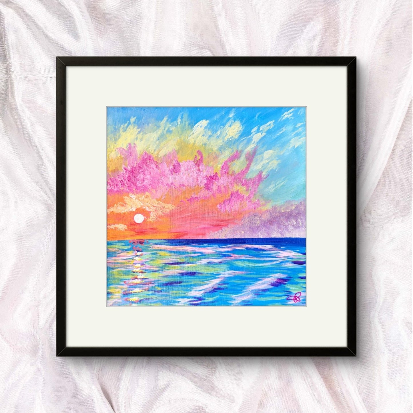 Pastel Sunset - 12 x 12 acrylic painting