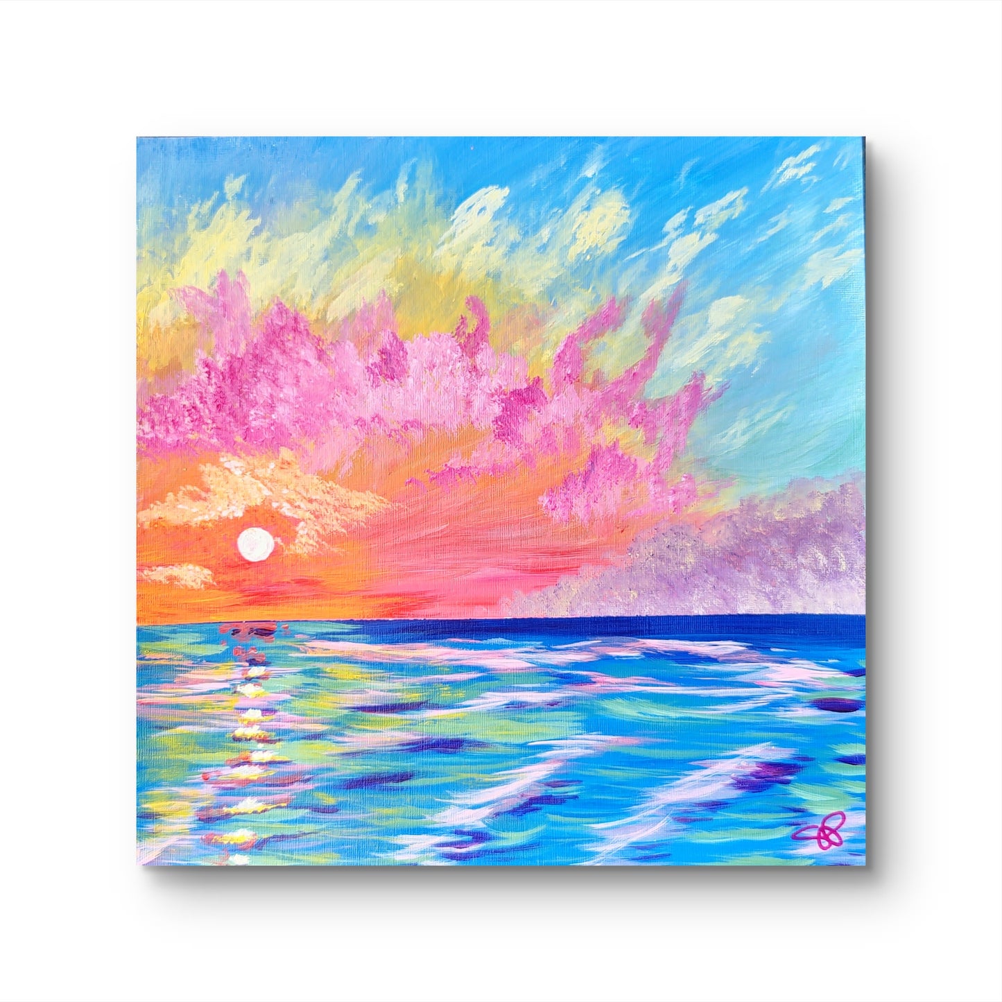 Pastel Sunset - 12 x 12 acrylic painting