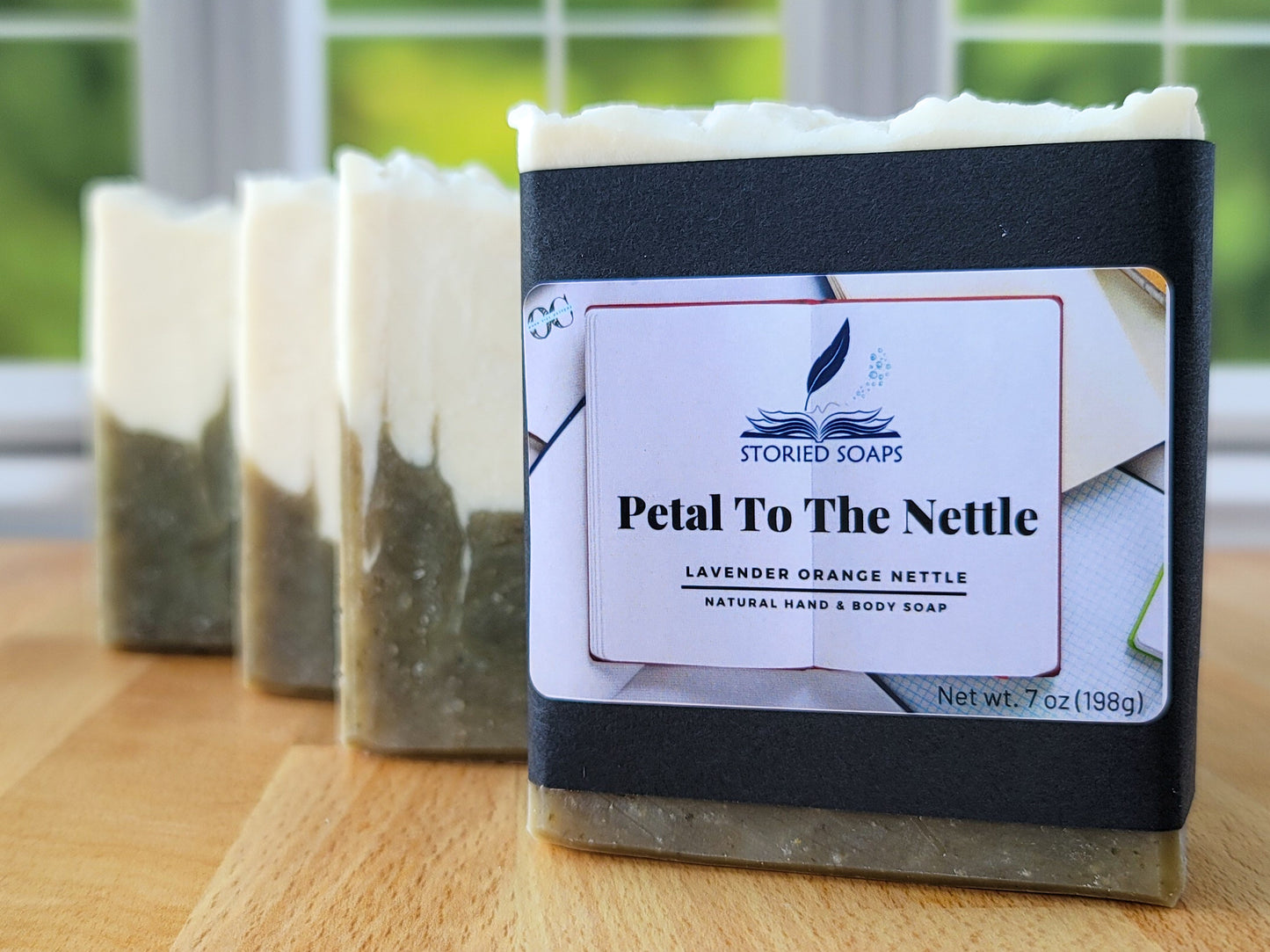 Petal to the Nettle by Storied Soaps - Lavender Orange Nettle Hand and Body essential oil soap