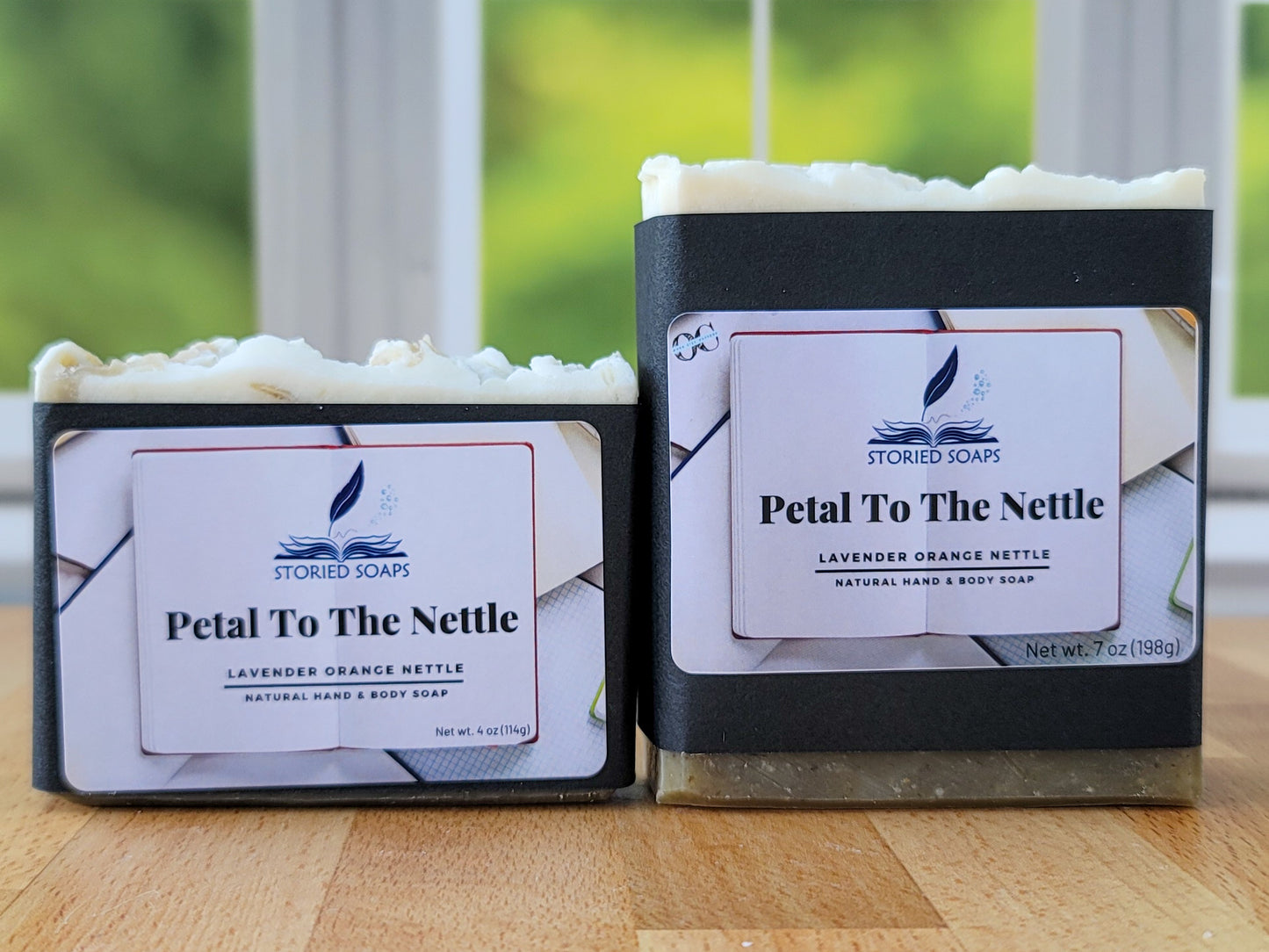 Petal to the Nettle by Storied Soaps - Lavender Orange Nettle Hand and Body essential oil soap