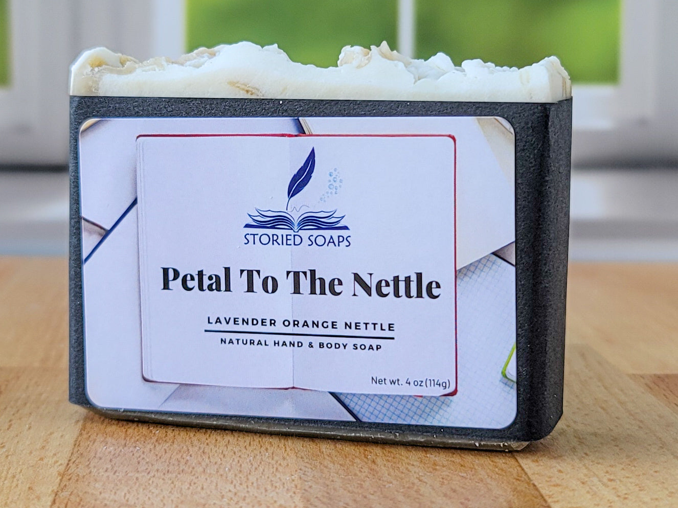 Petal to the Nettle by Storied Soaps - Lavender Orange Nettle Hand and Body essential oil soap