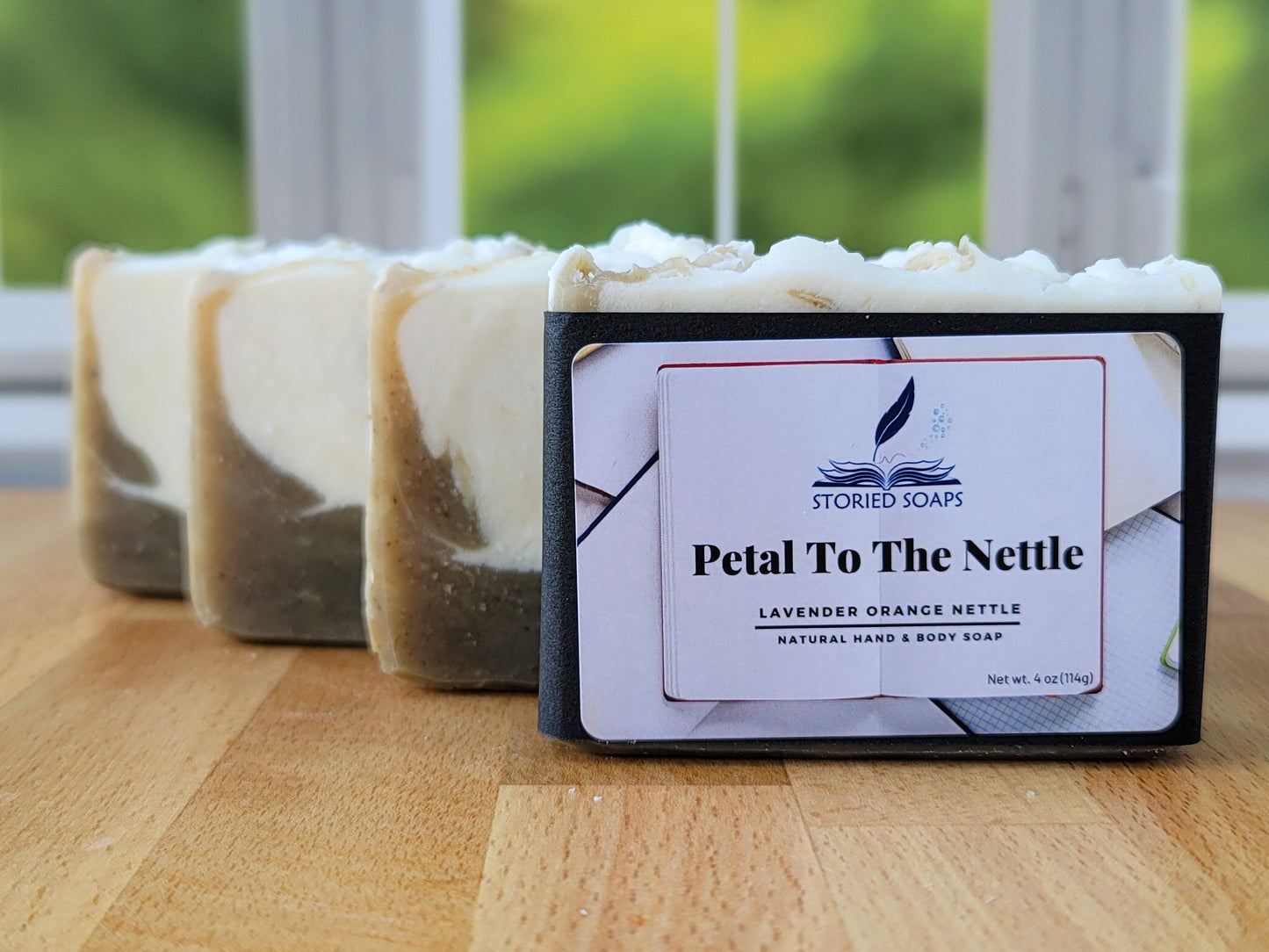 Petal to the Nettle by Storied Soaps - Lavender Orange Nettle Hand and Body essential oil soap