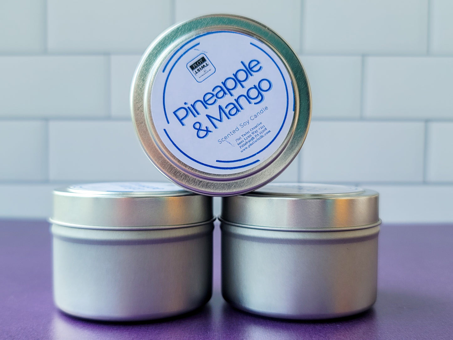 Travel Tin Candles (Soy-Paraffin Wax Blend)