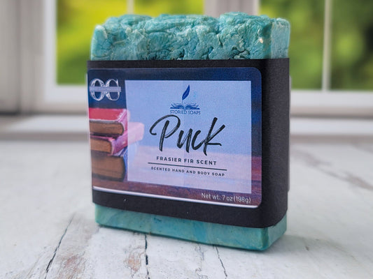 Puck by Storied Soaps - Frasier Fir scented Bar Soap - DISCONTINUED