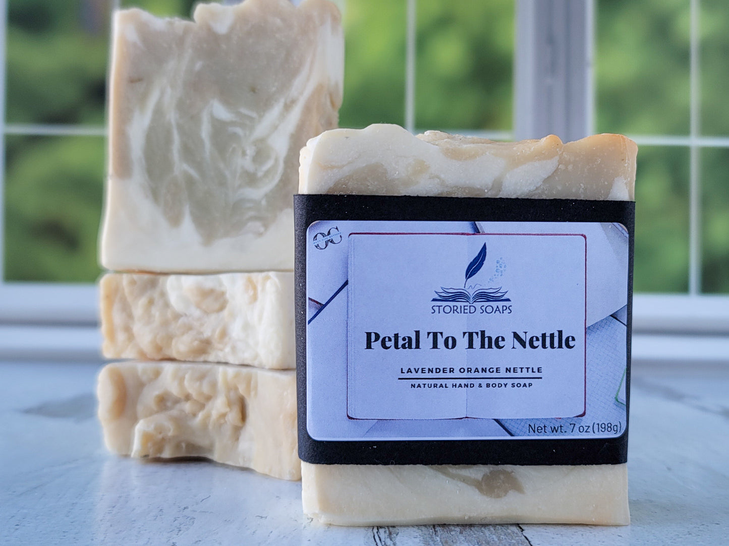 Petal to the Nettle by Storied Soaps - Lavender Orange Nettle Hand and Body essential oil soap